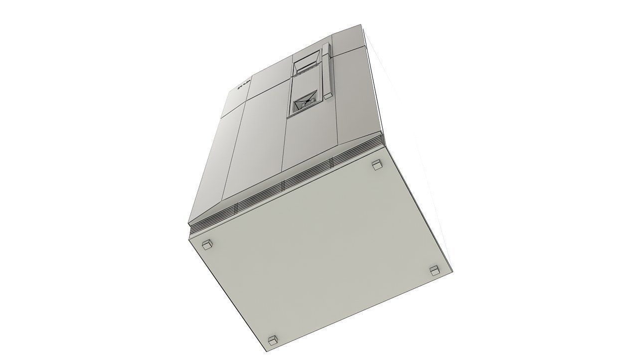 Brandless black refrigerator freezer 3D model_15