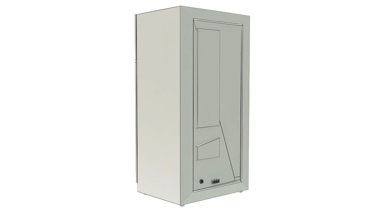 Brandless black refrigerator freezer 3D model_13