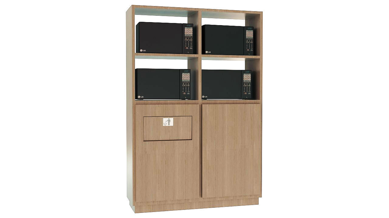 Microwave oven stand furniture 3D model_2