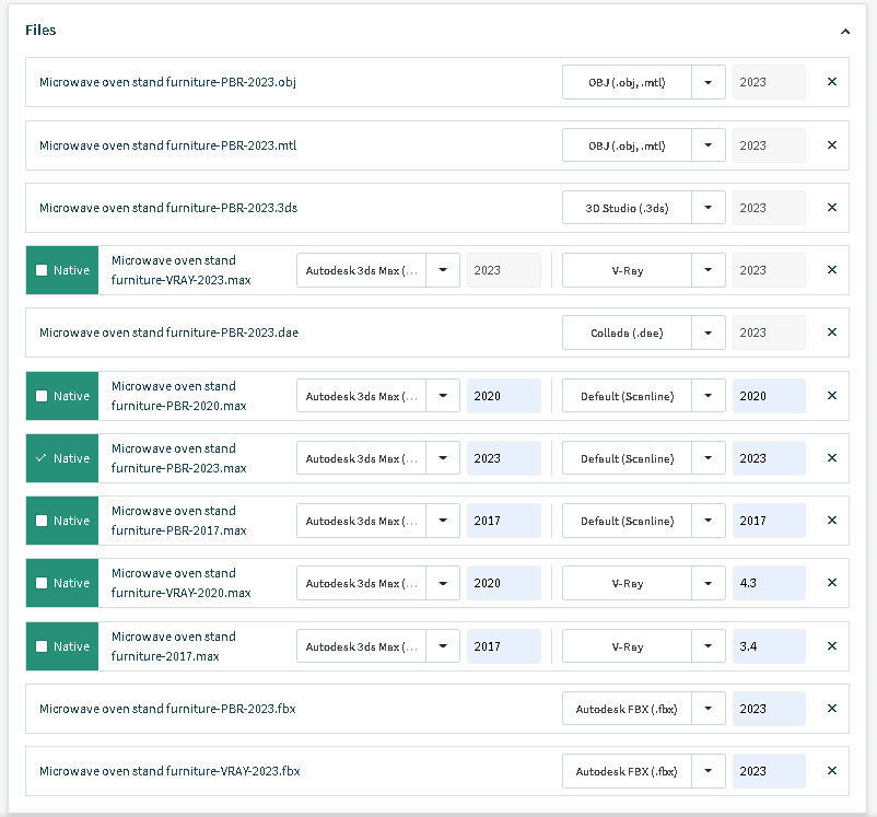 Microwave oven stand furniture 3D model_17