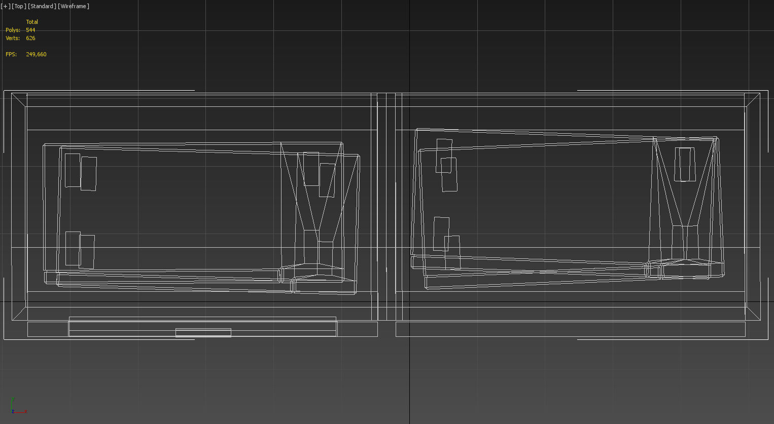 Microwave oven stand furniture 3D model_15