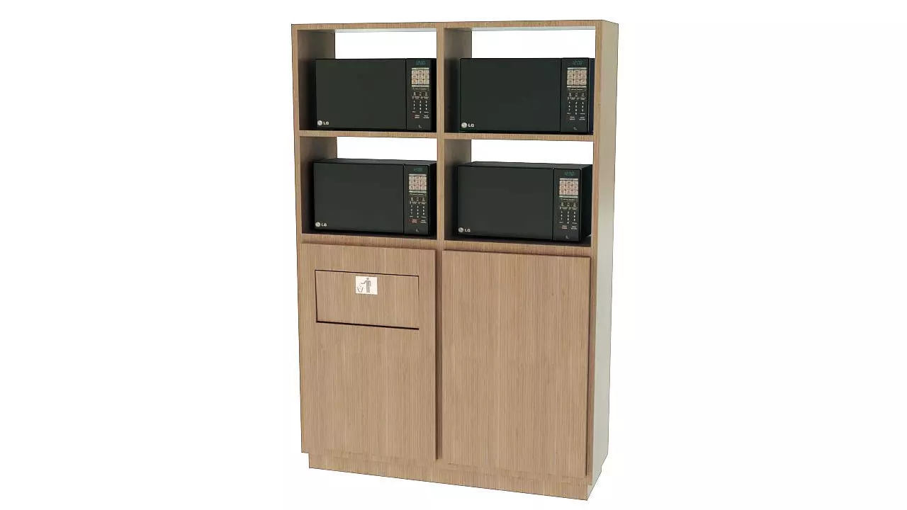 Microwave oven stand furniture 3D model_0