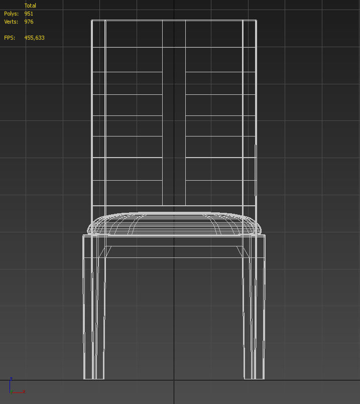 Padded wooden dining chair 3D model_20