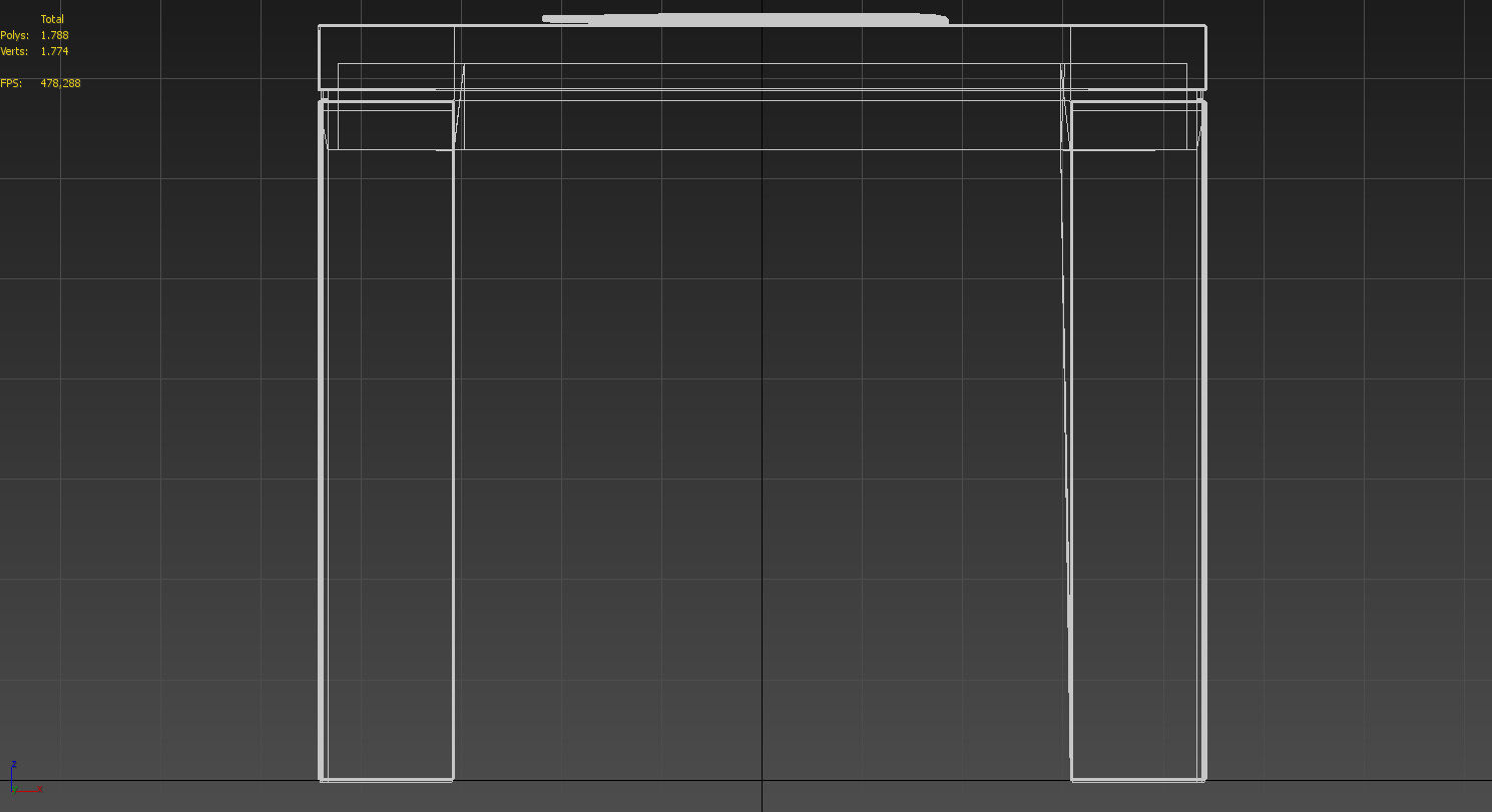 Six seater wooden dining table 3D model_14