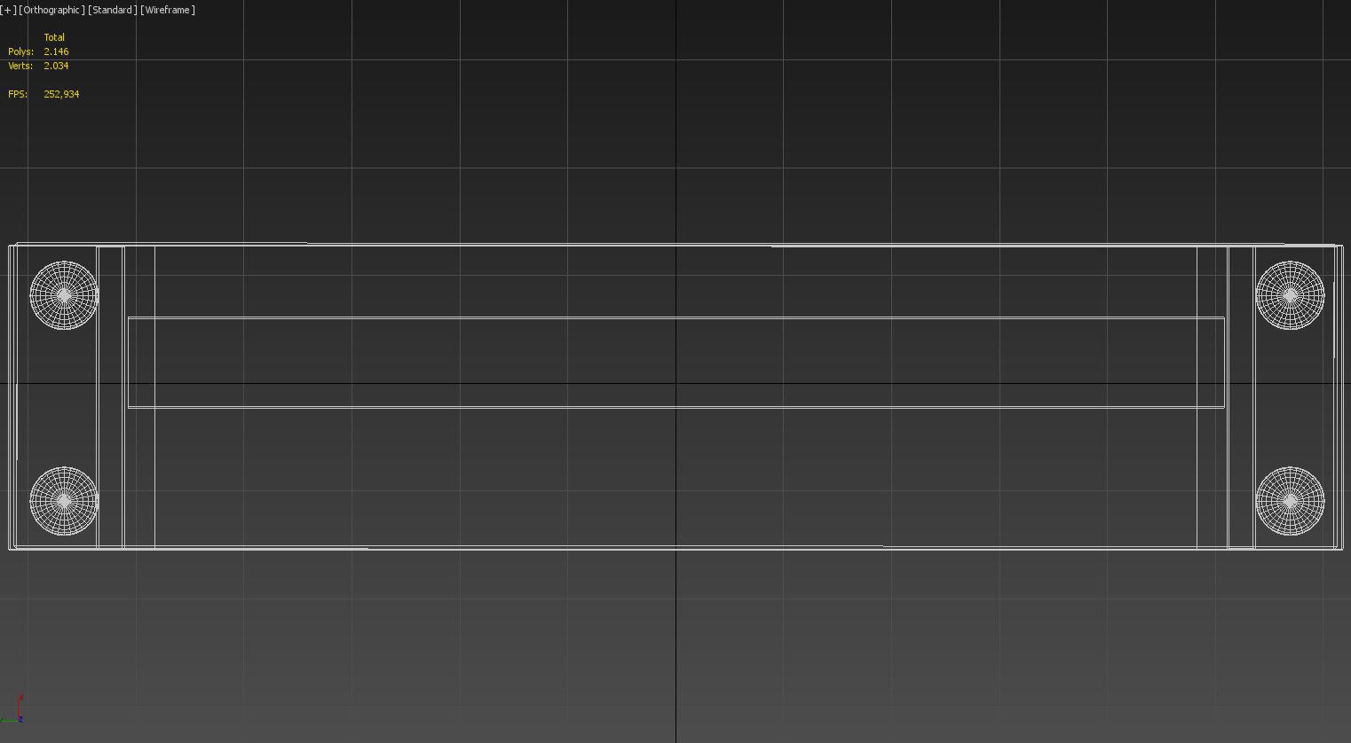 Wooden console table with glass top 3D model_21