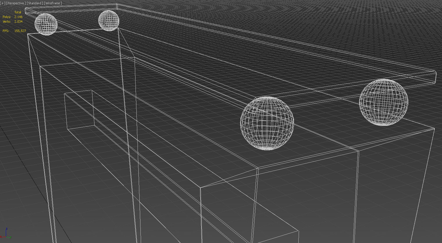 Wooden console table with glass top 3D model_20