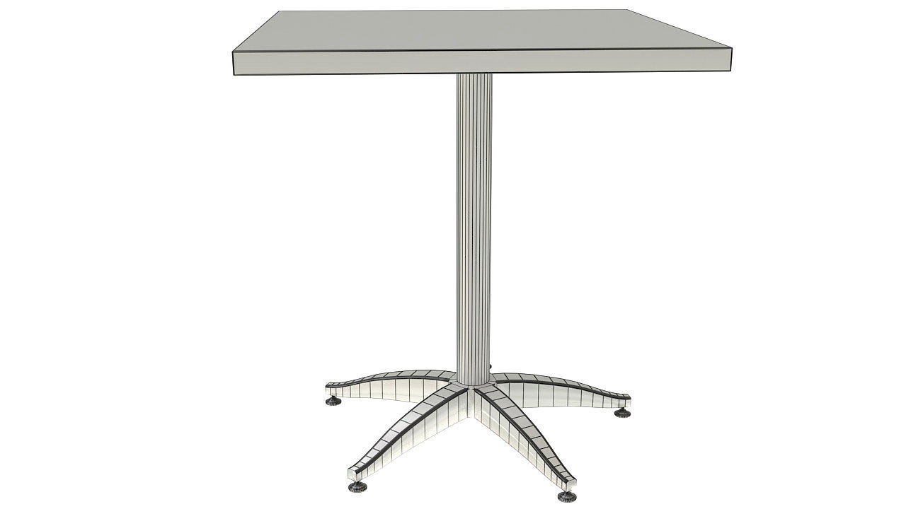 Small square wooden table 3D model_10