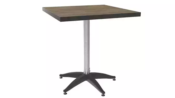 Small square wooden table 3D model