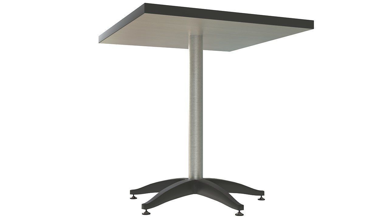 Small square wooden table 3D model_4