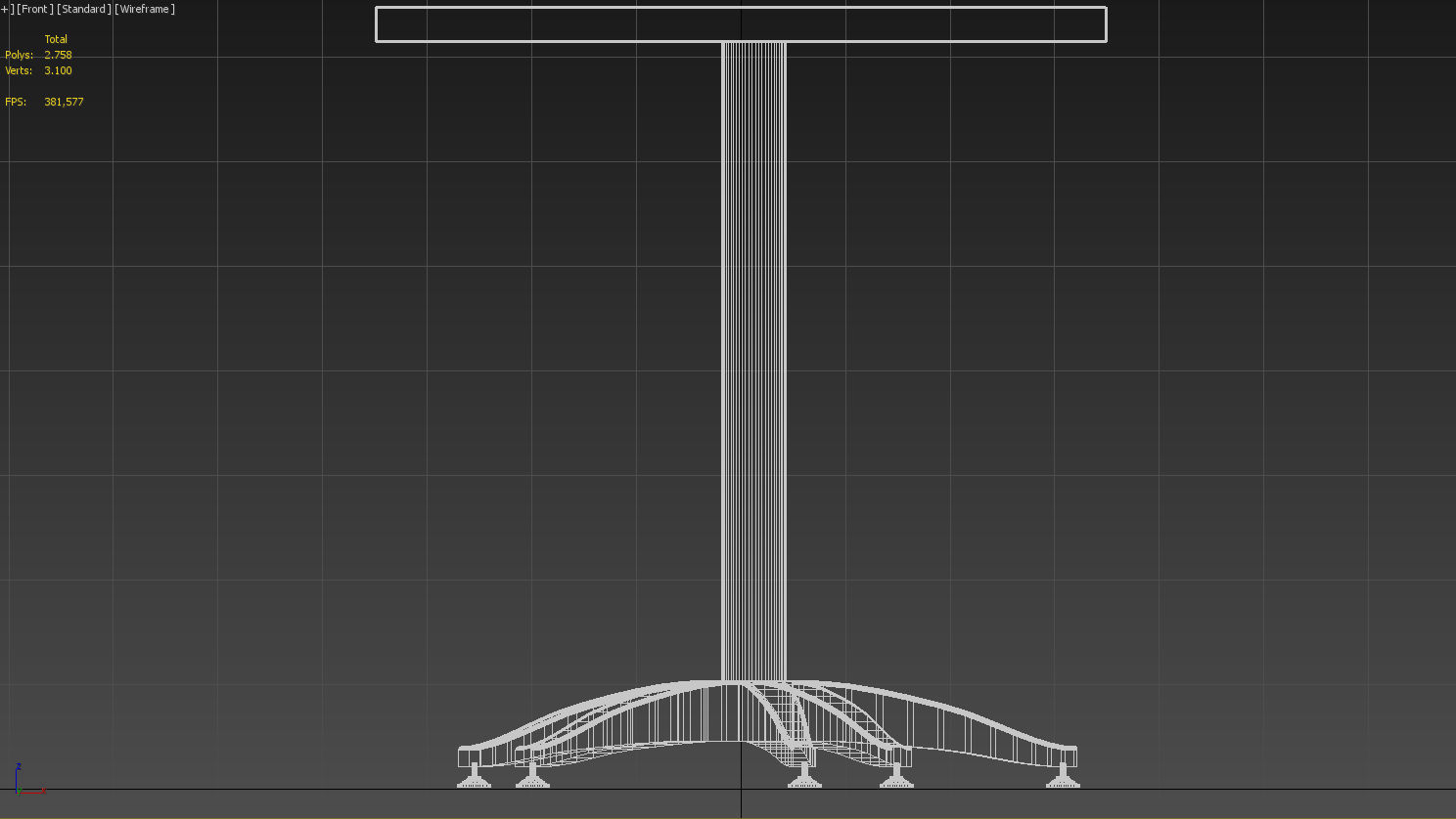 Small square wooden table 3D model_16