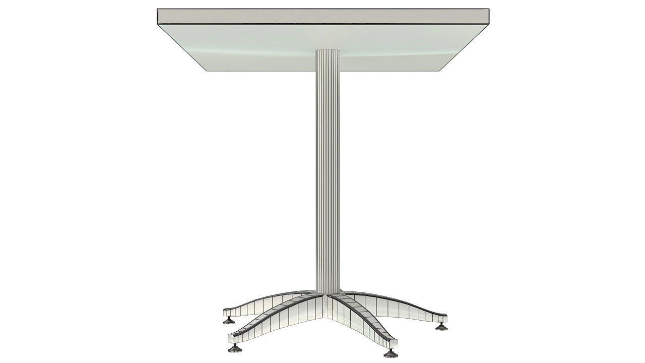 Small square wooden table 3D model_11