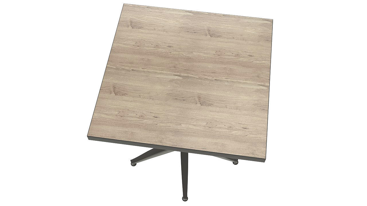 Small square wooden table 3D model_6