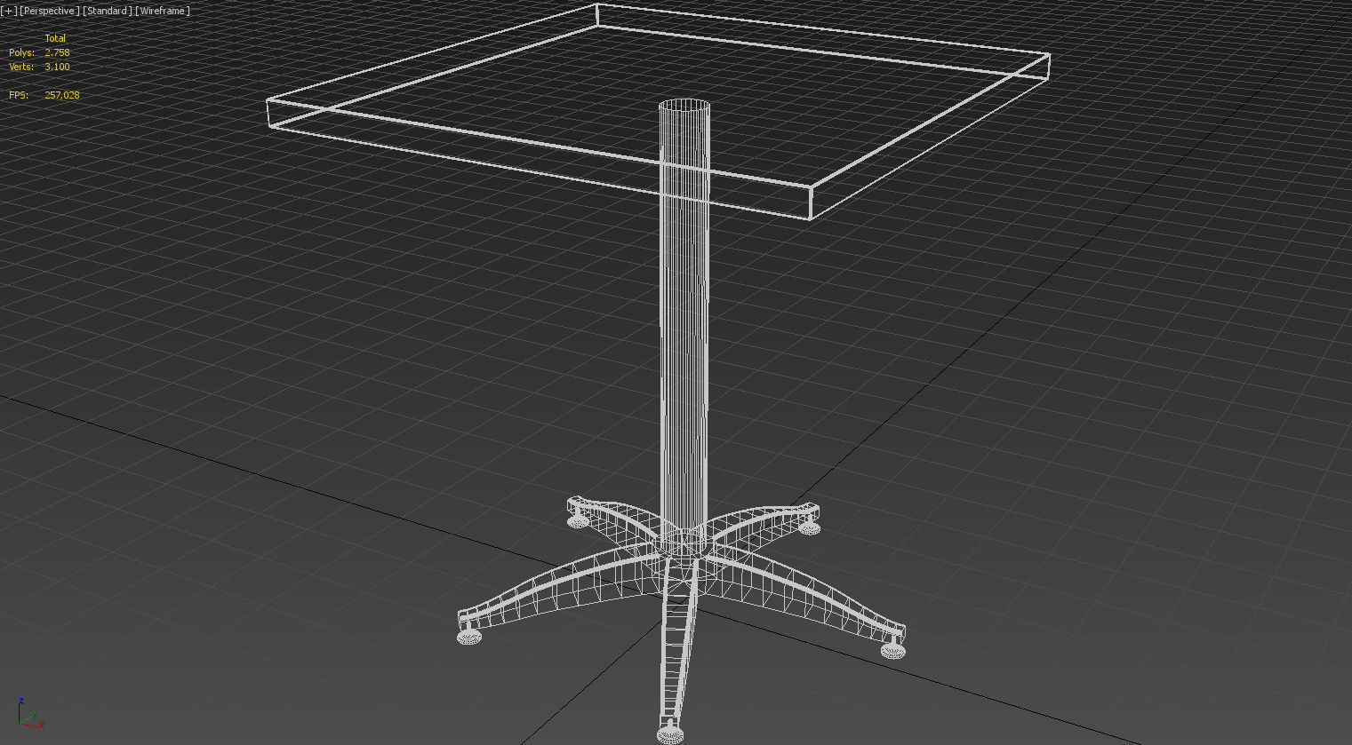 Small square wooden table 3D model_14