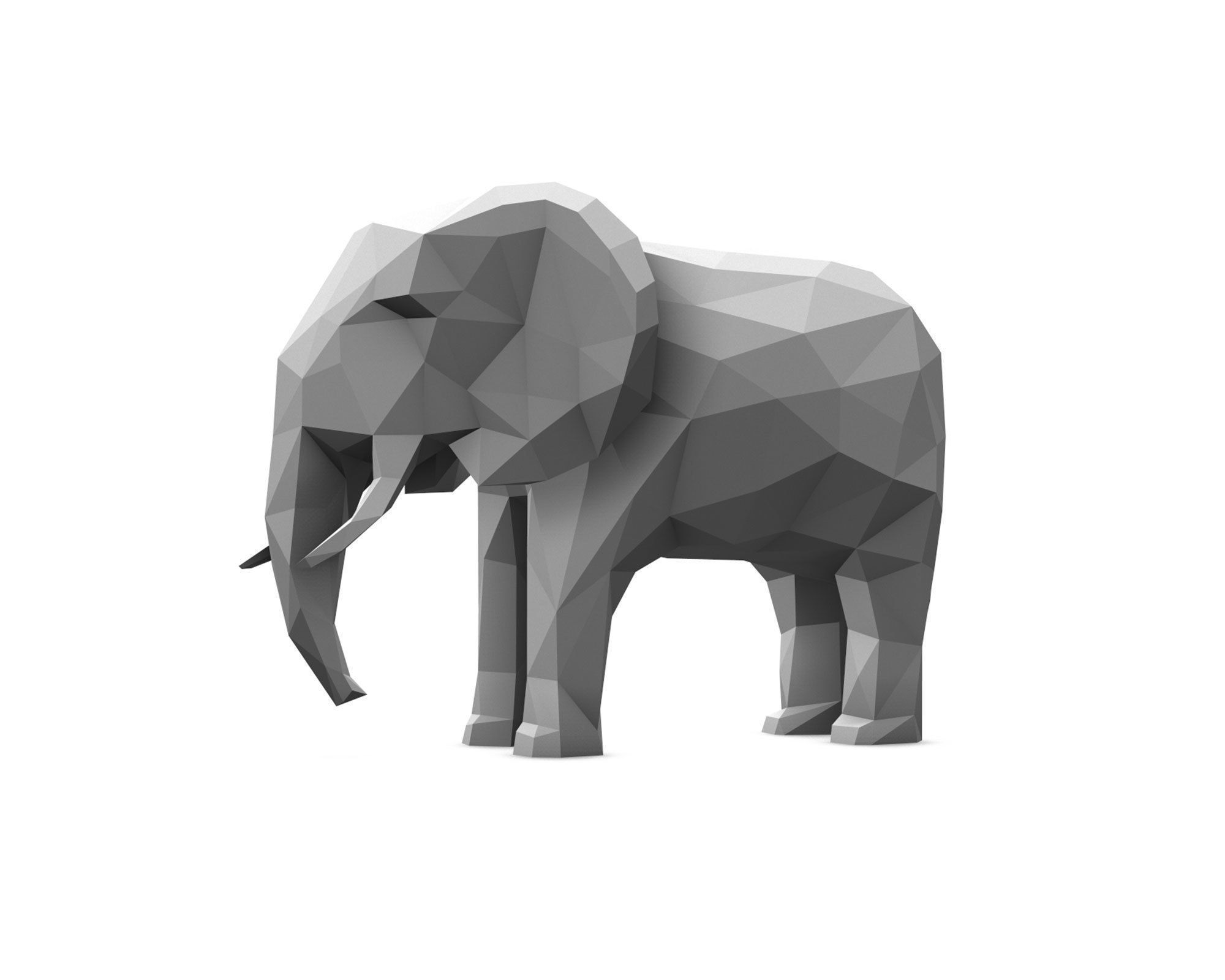 Low Poly Elephant Low-poly 3D model_0