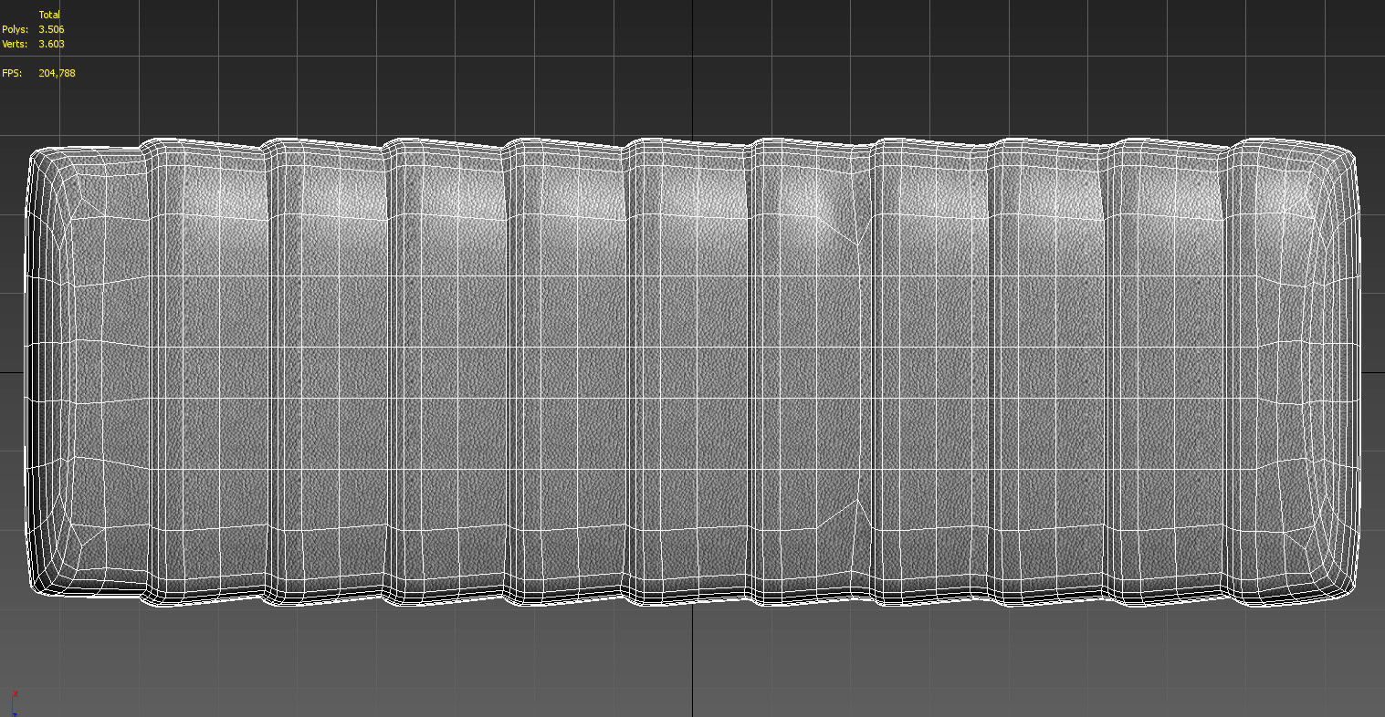 Black leather pouffe seat 3D model_13