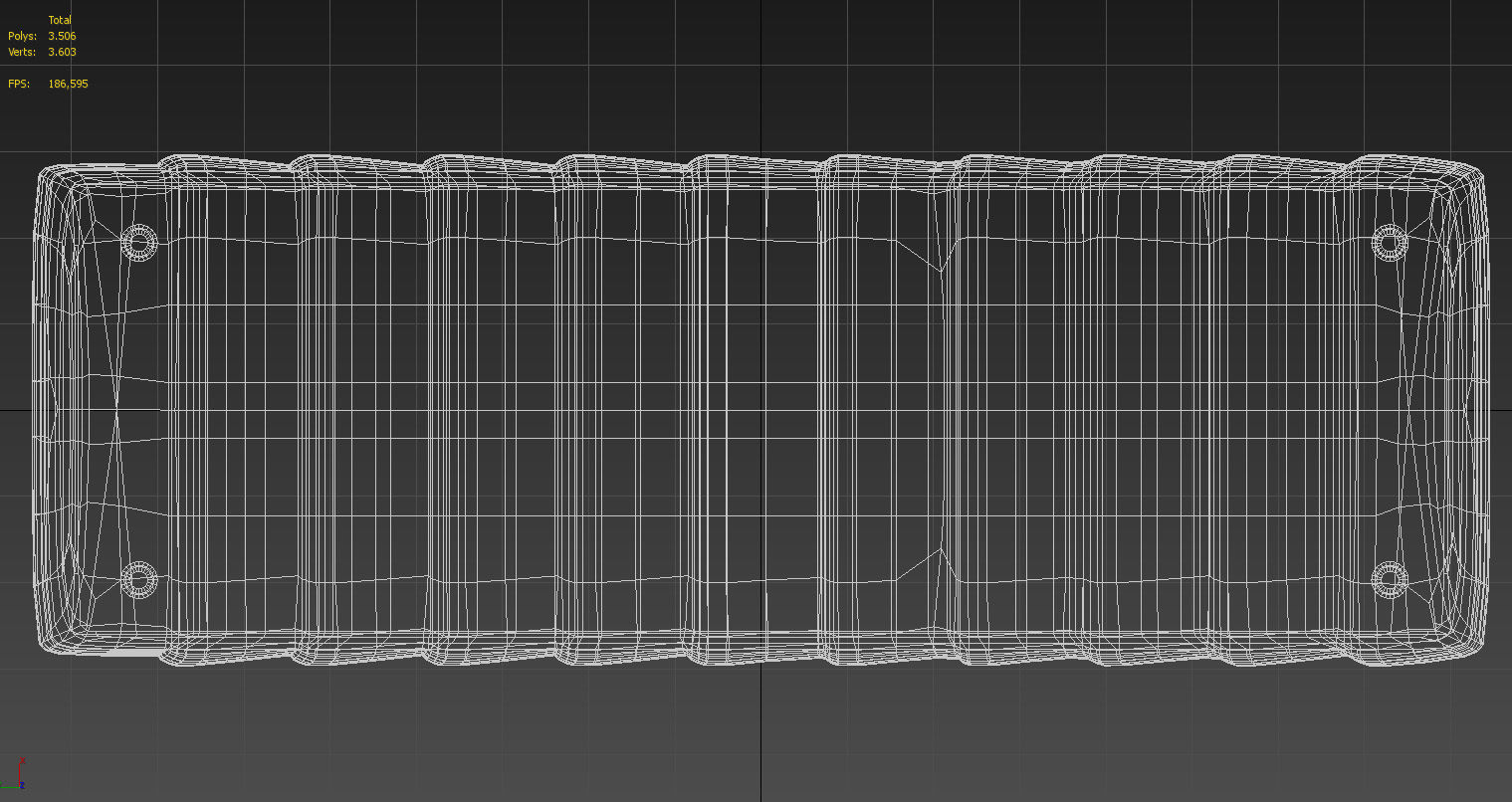 Black leather pouffe seat 3D model_17