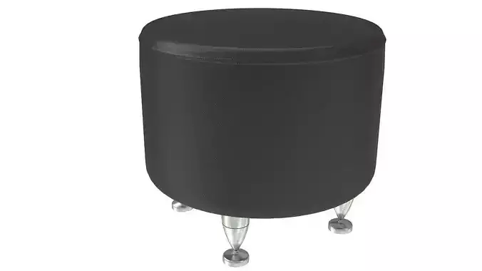 Round puff seat stool 3D model