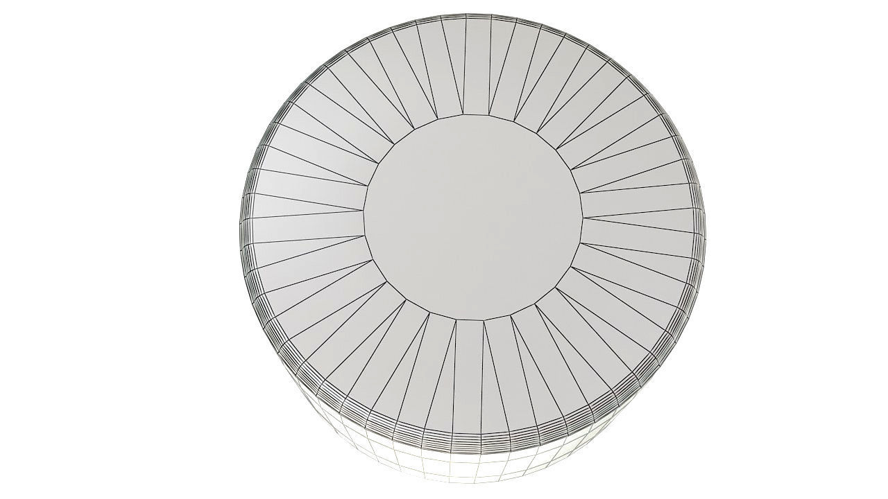 Round puff seat stool 3D model_8