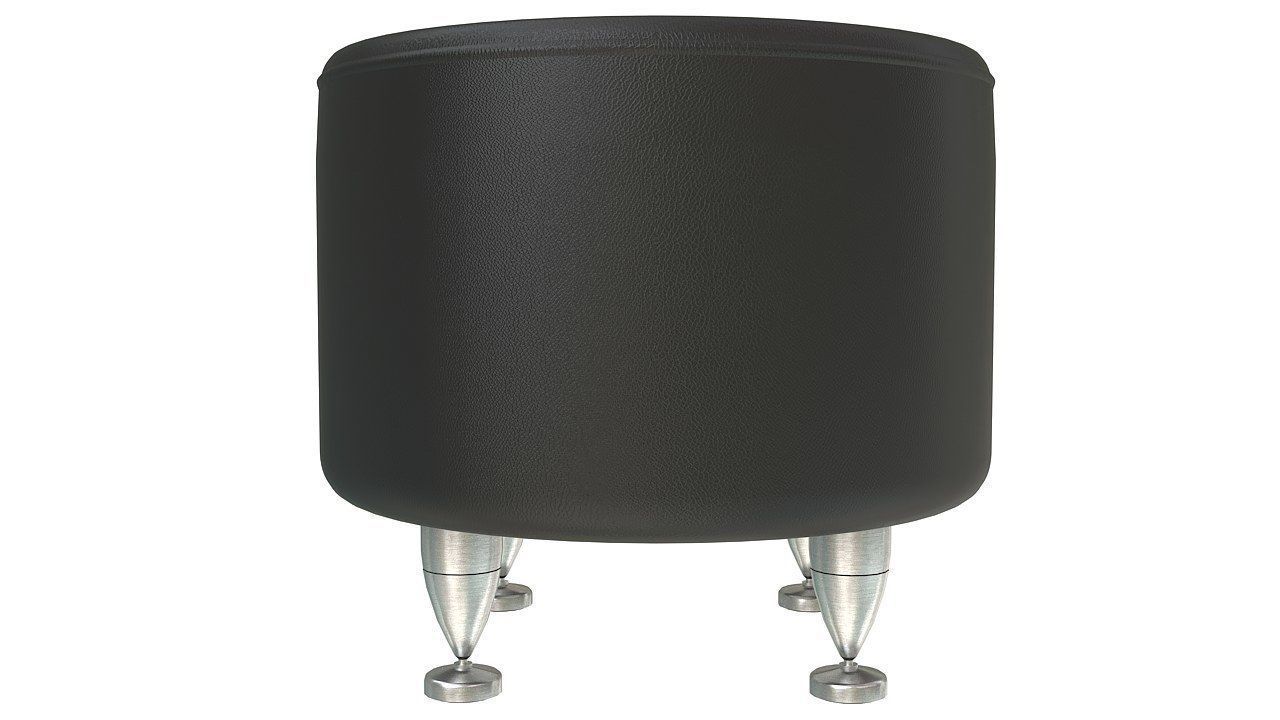 Round puff seat stool 3D model_2