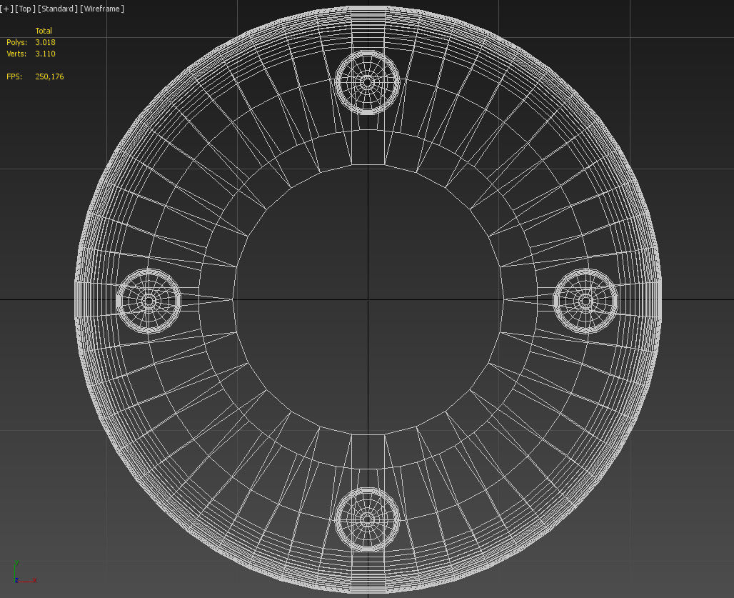 Round puff seat stool 3D model_11