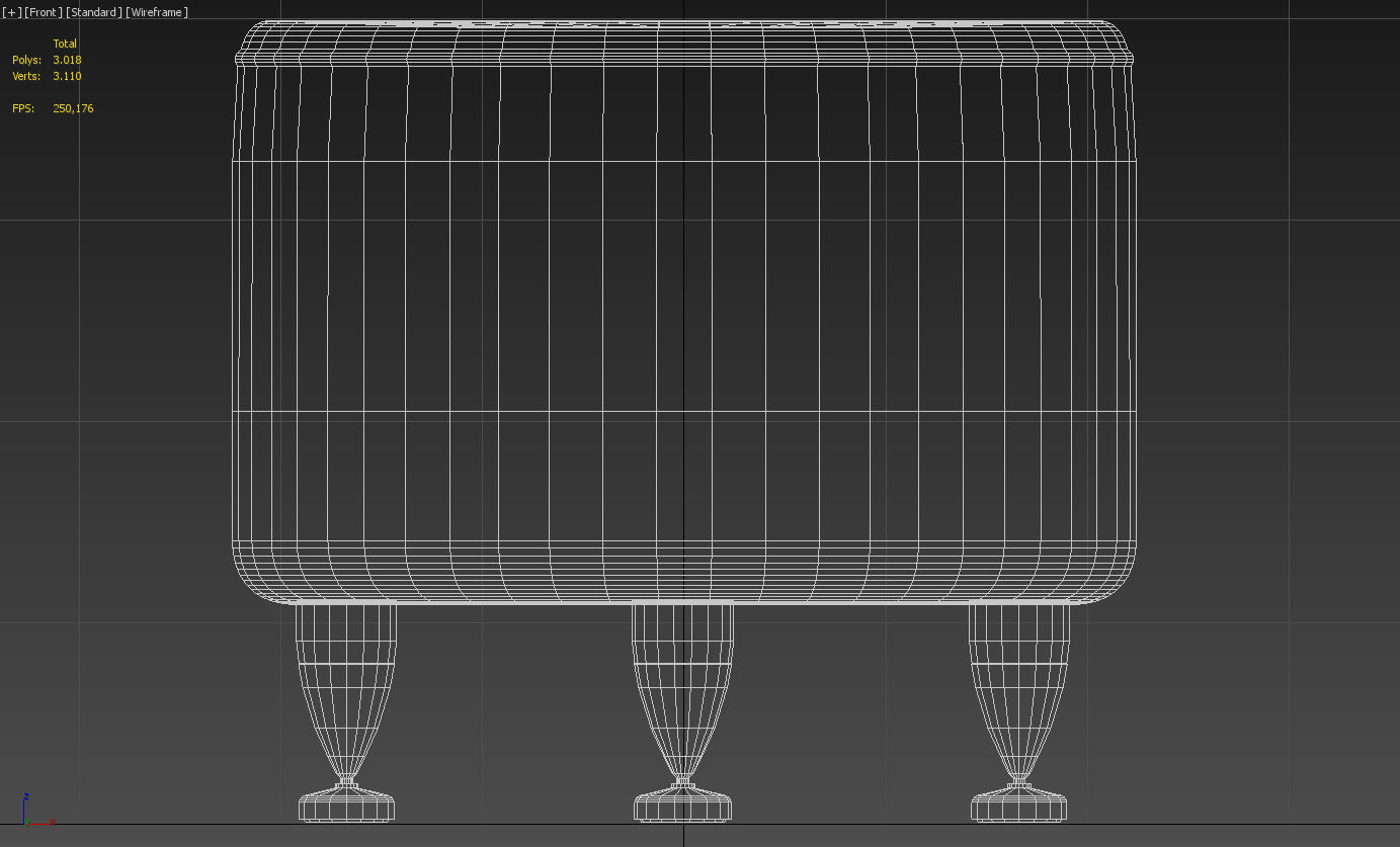 Round puff seat stool 3D model_12