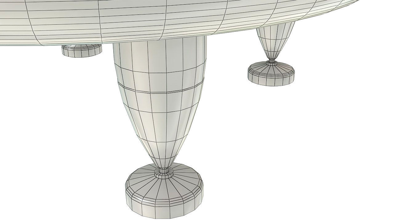 Round puff seat stool 3D model_6