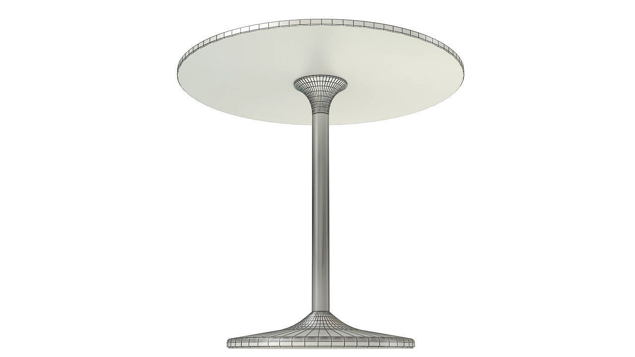 Glass dining round table 3D model_5