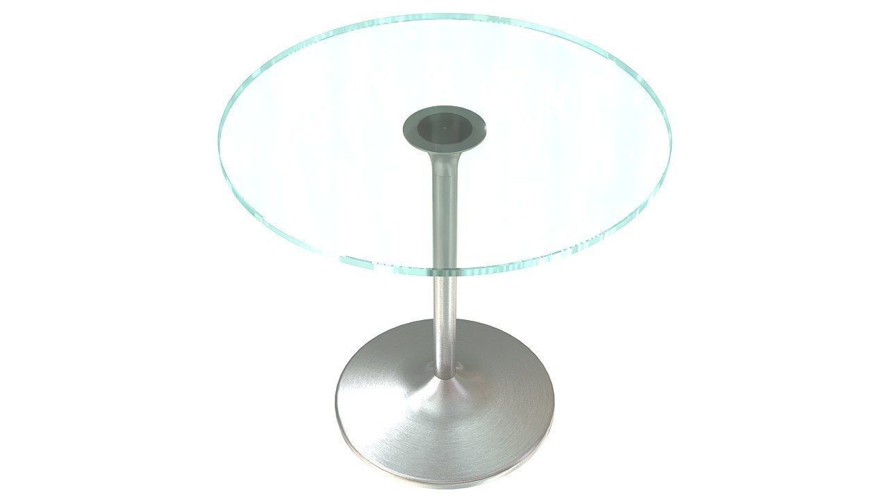 Glass dining round table 3D model_3