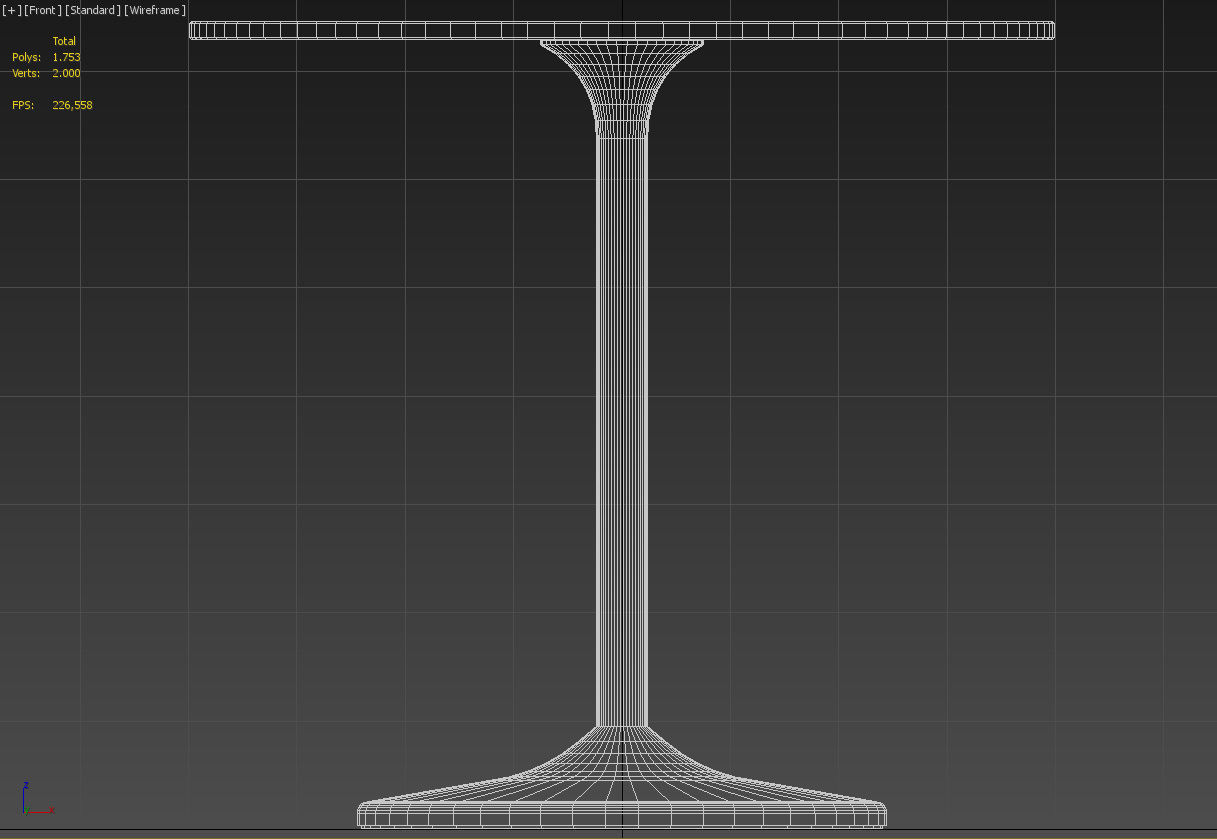 Glass dining round table 3D model_15