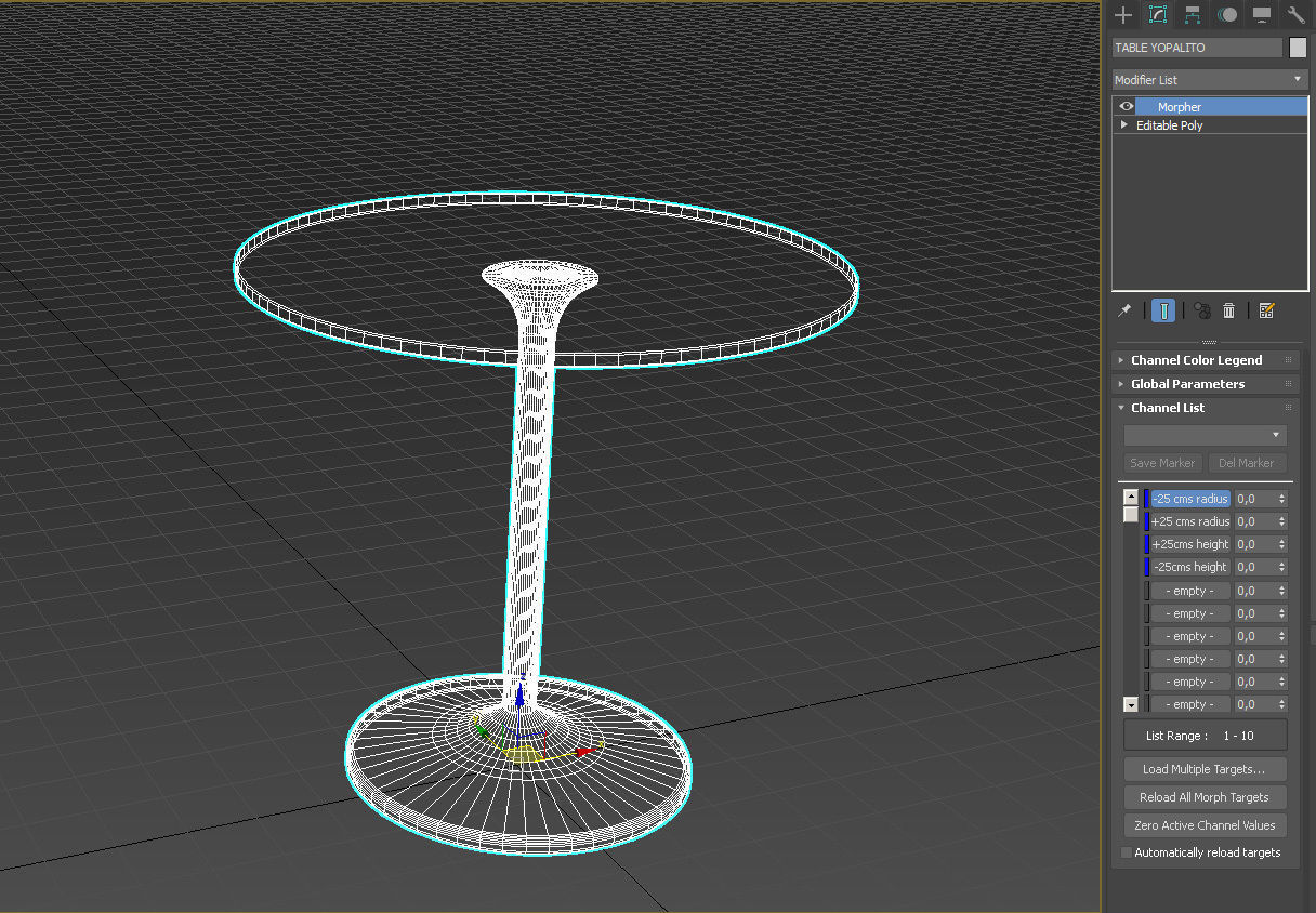 Glass dining round table 3D model_17
