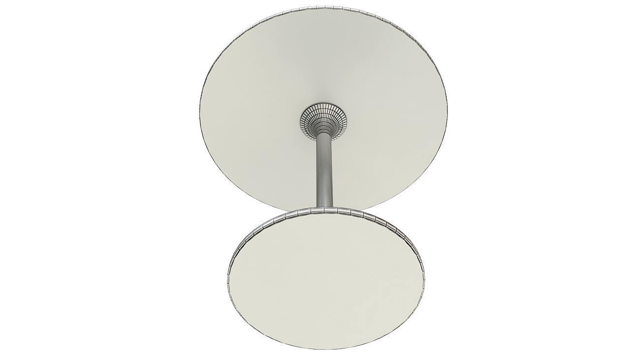 Glass dining round table 3D model_8