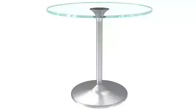 Glass dining round table 3D model