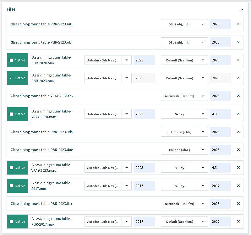 Glass dining round table 3D model_18