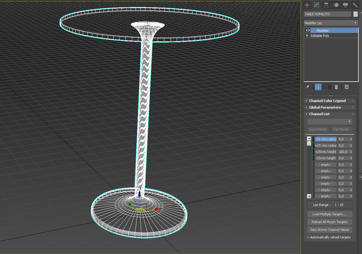 Glass dining round table 3D model_11
