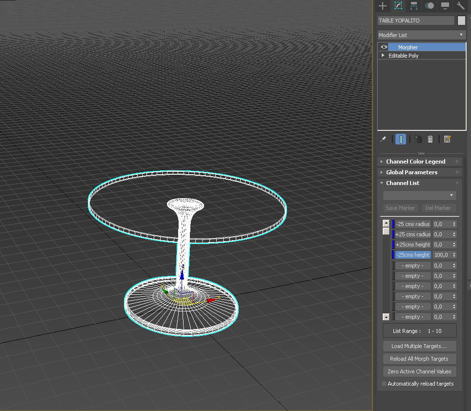Glass dining round table 3D model_12