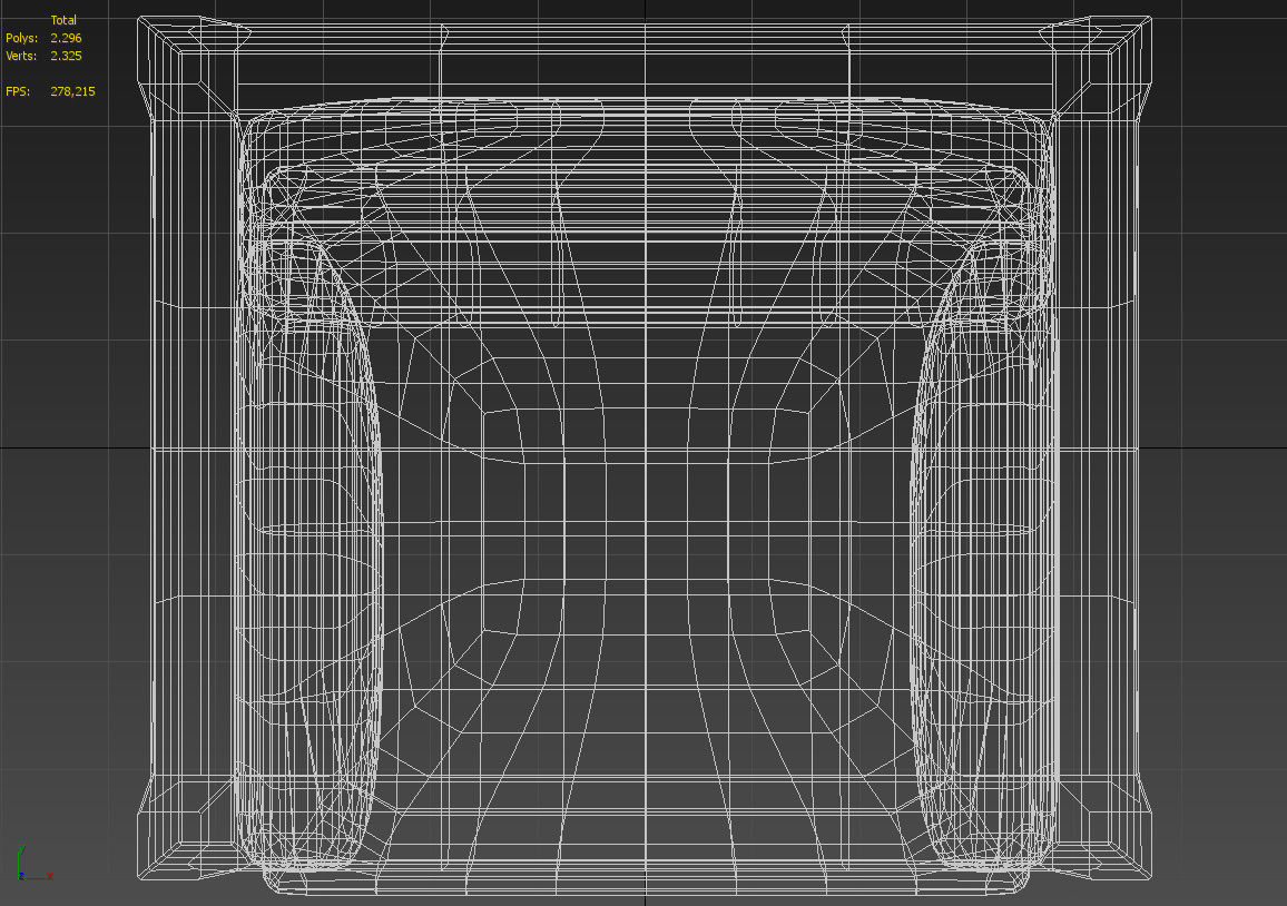 Wooden armchair padded seat 3D model_13