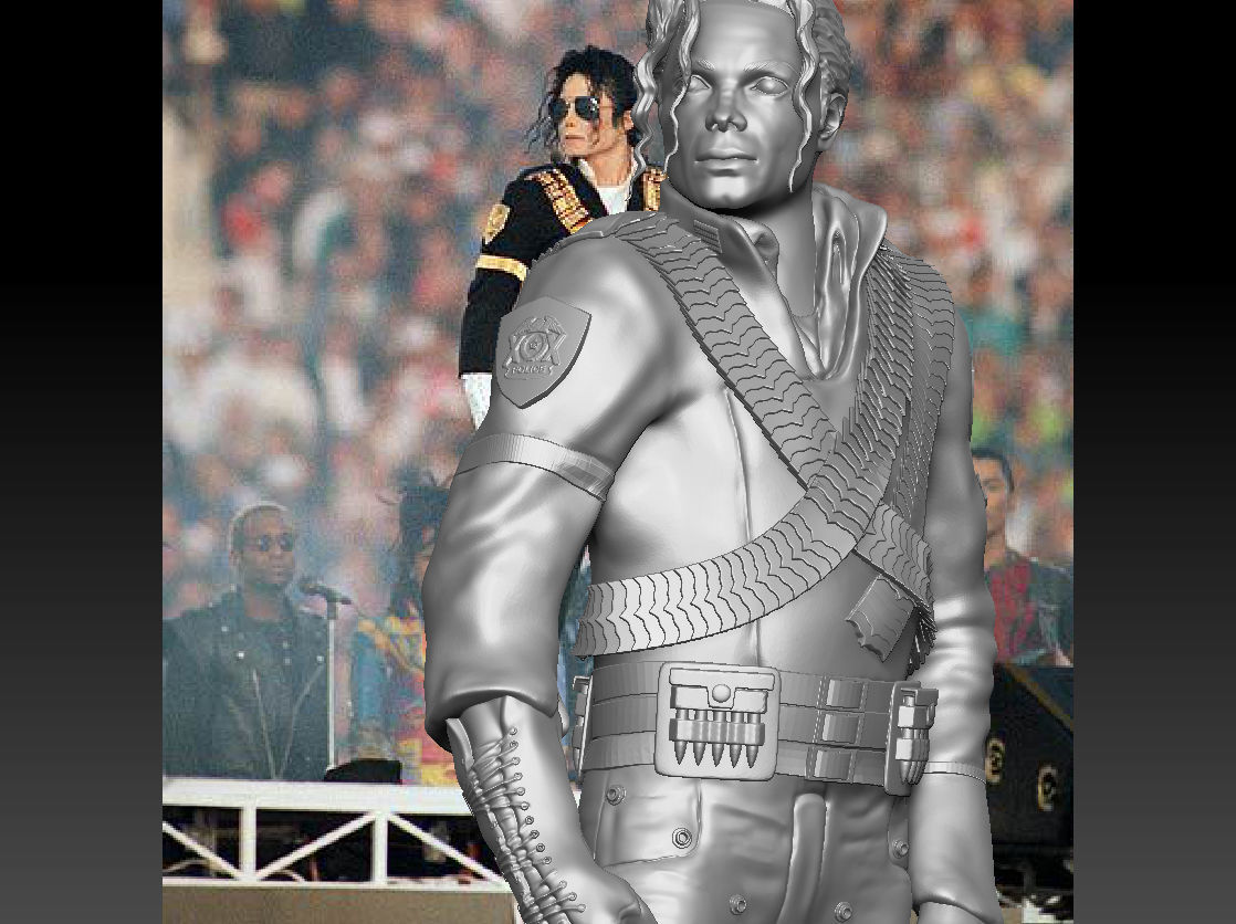Michael Jackson 3d Model Textured 3d Printable 3D print model_14
