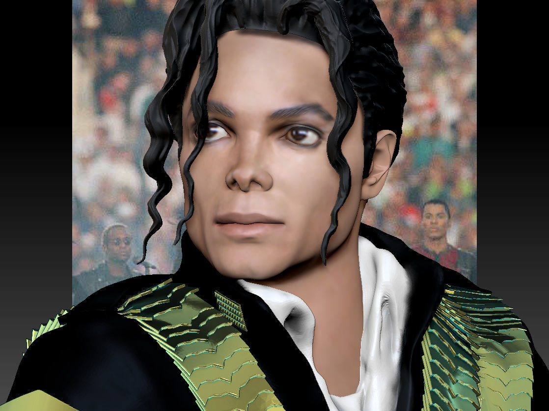 Michael Jackson 3d Model Textured 3d Printable 3D print model_1