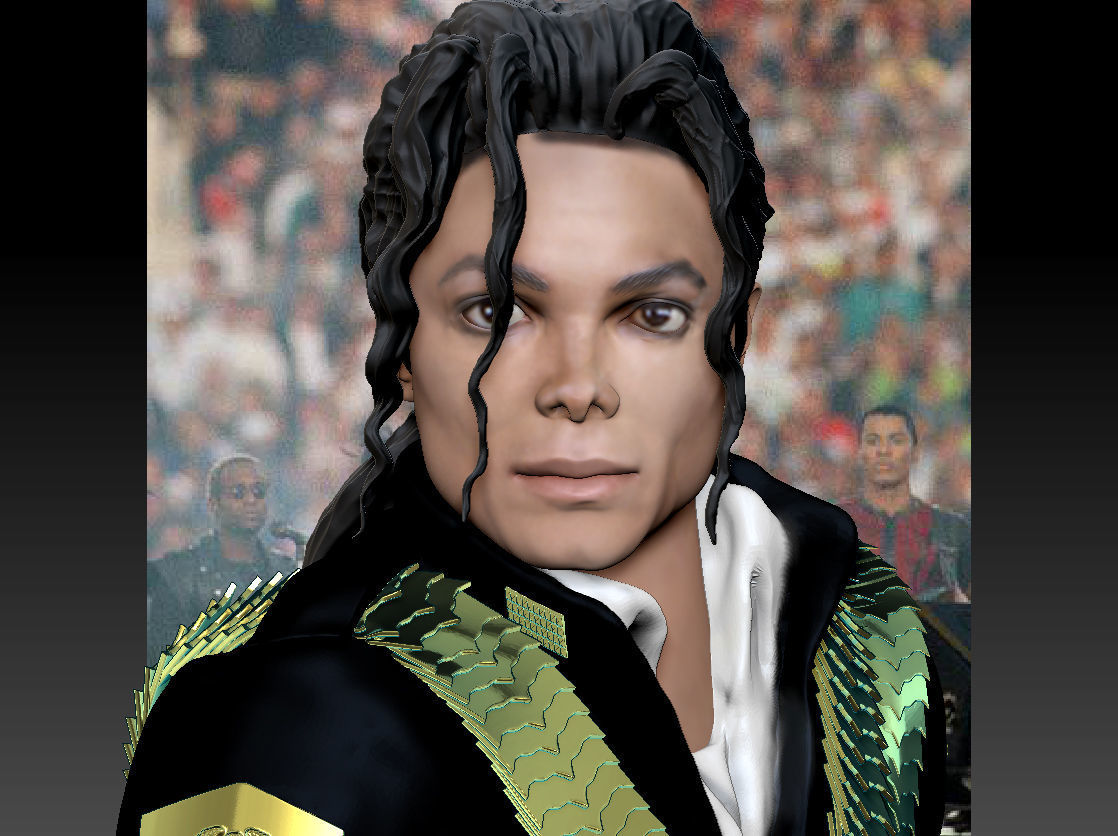 Michael Jackson 3d Model Textured 3d Printable 3D print model_26
