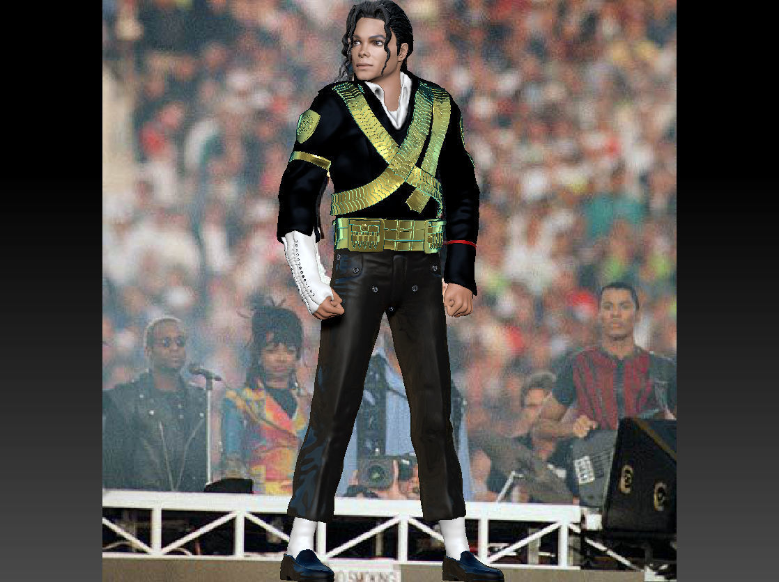 Michael Jackson 3d Model Textured 3d Printable 3D print model_27