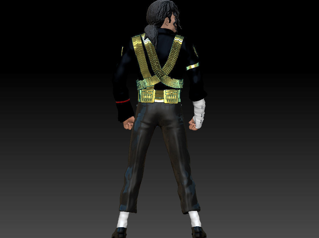 Michael Jackson 3d Model Textured 3d Printable 3D print model_6