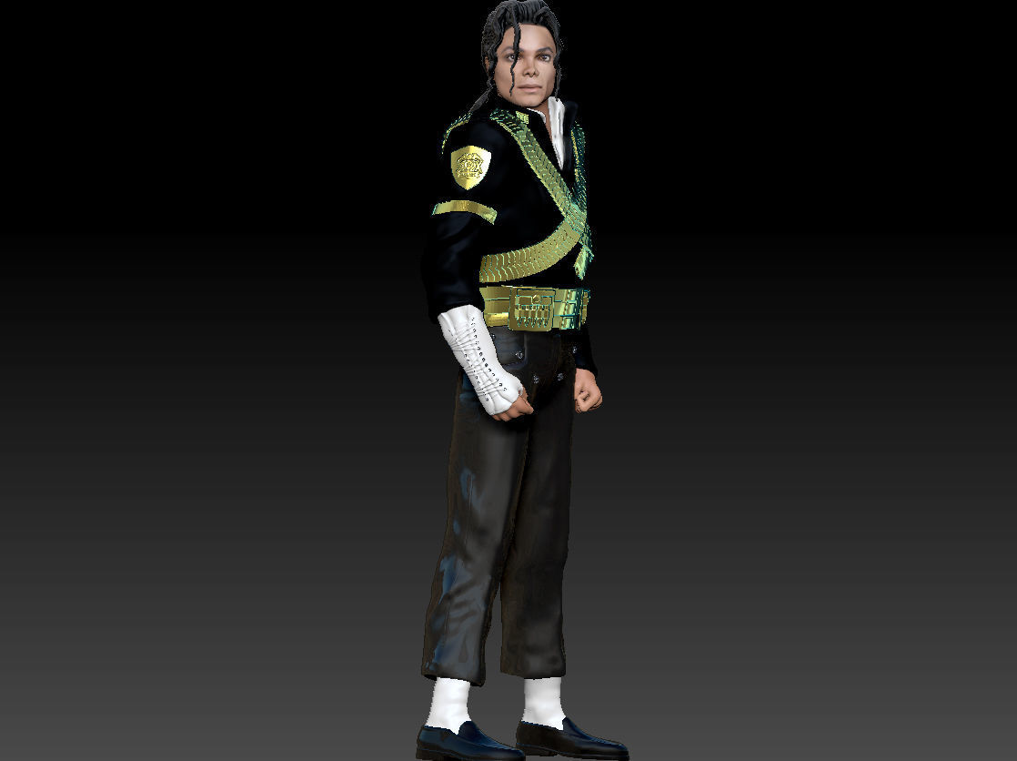 Michael Jackson 3d Model Textured 3d Printable 3D print model_10