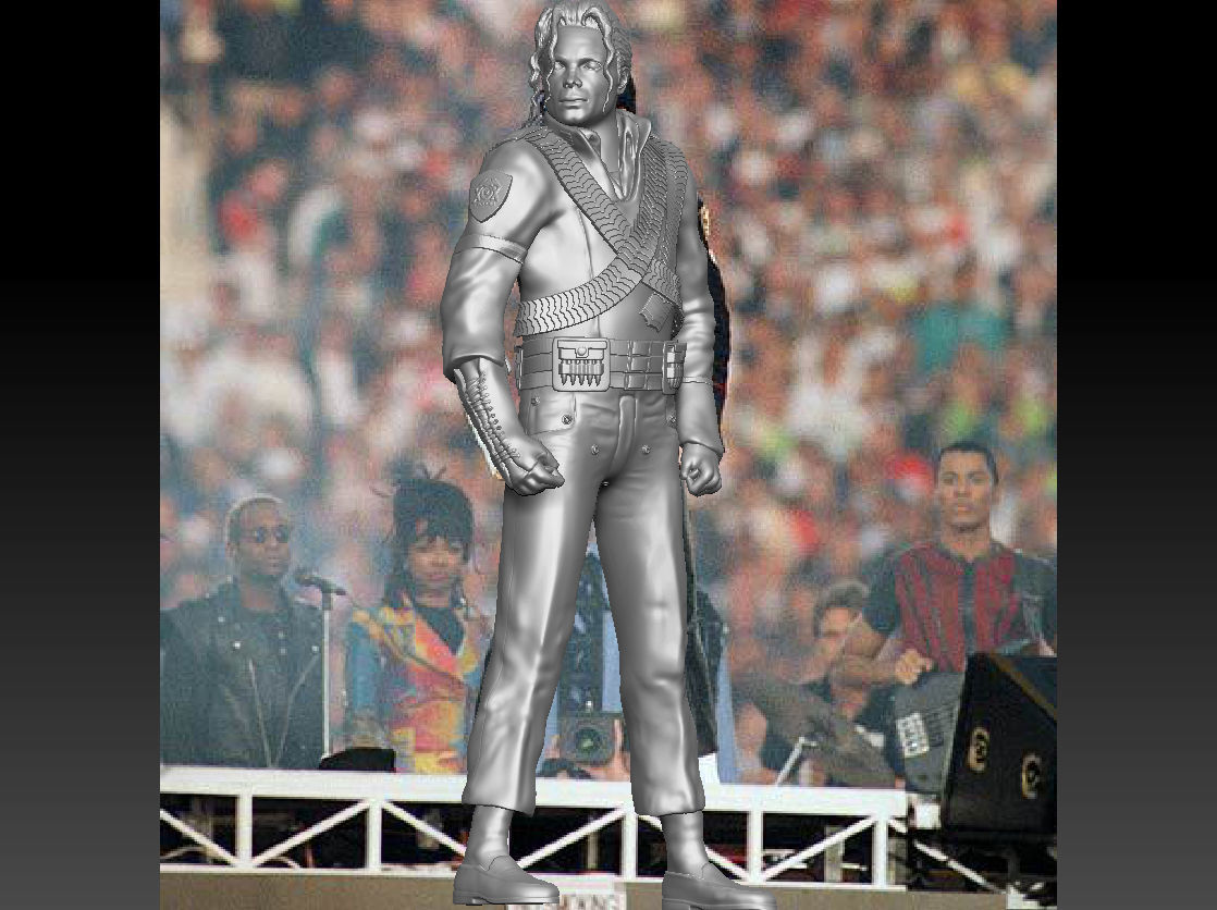 Michael Jackson 3d Model Textured 3d Printable 3D print model_15