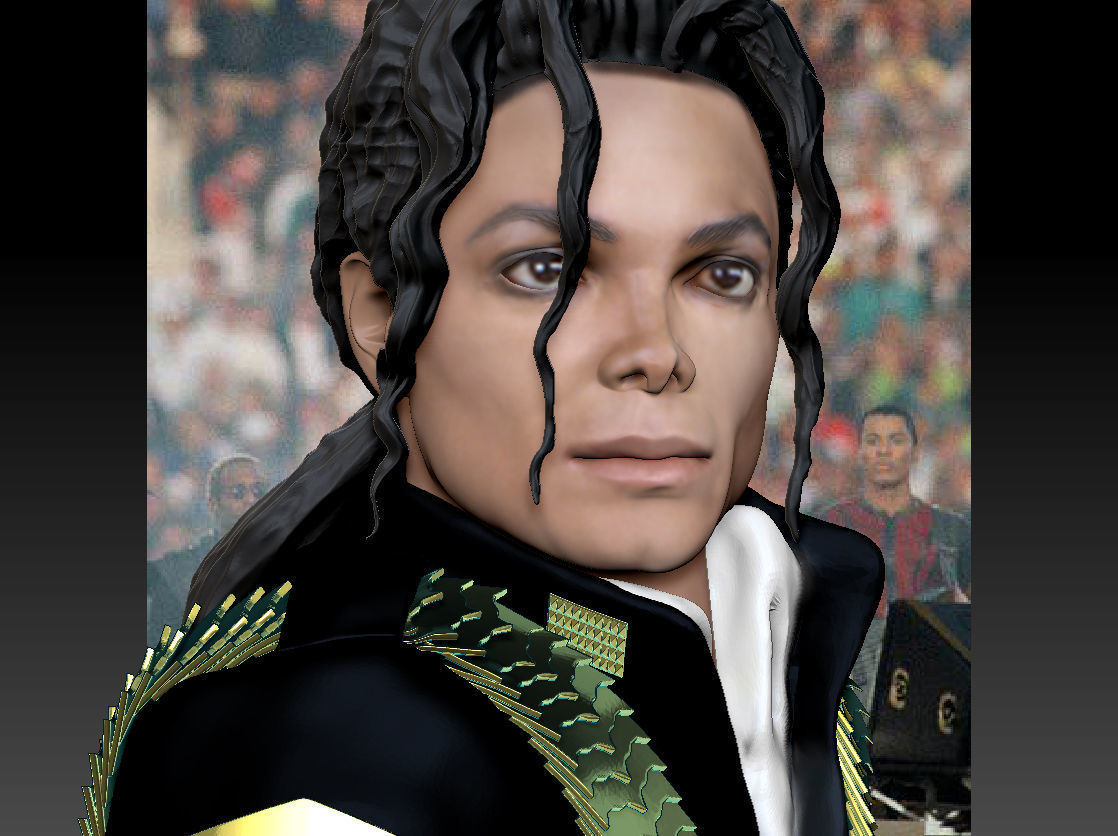 Michael Jackson 3d Model Textured 3d Printable 3D print model_3