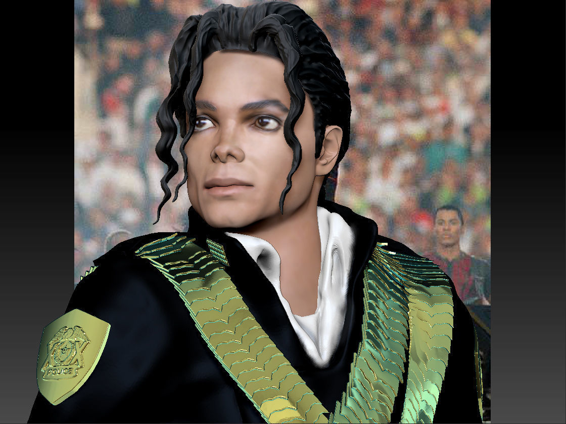 Michael Jackson 3d Model Textured 3d Printable 3D print model_11