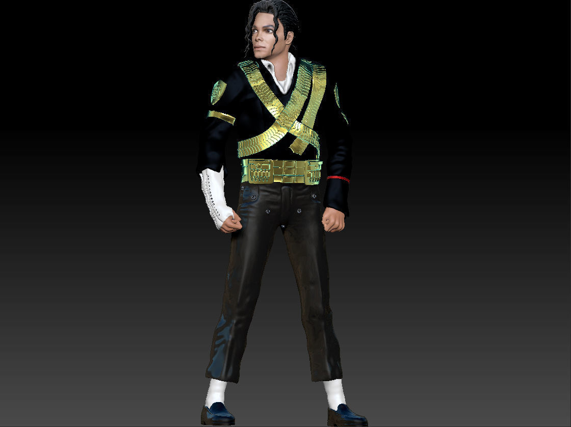Michael Jackson 3d Model Textured 3d Printable 3D print model_7
