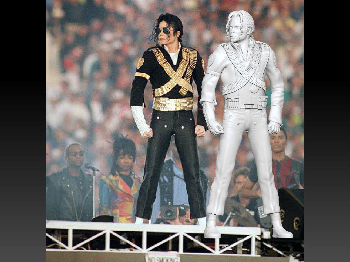 Michael Jackson 3d Model Textured 3d Printable 3D print model_17