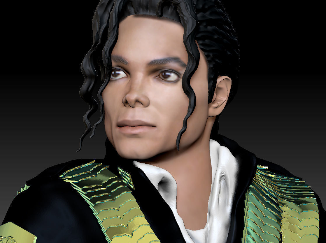 Michael Jackson 3d Model Textured 3d Printable 3D print model_20