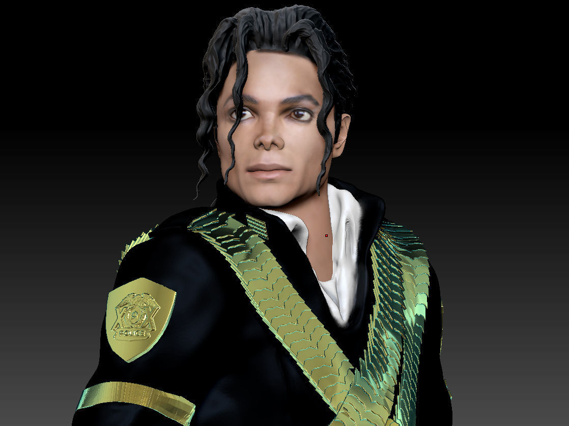Michael Jackson 3d Model Textured 3d Printable 3D print model_19