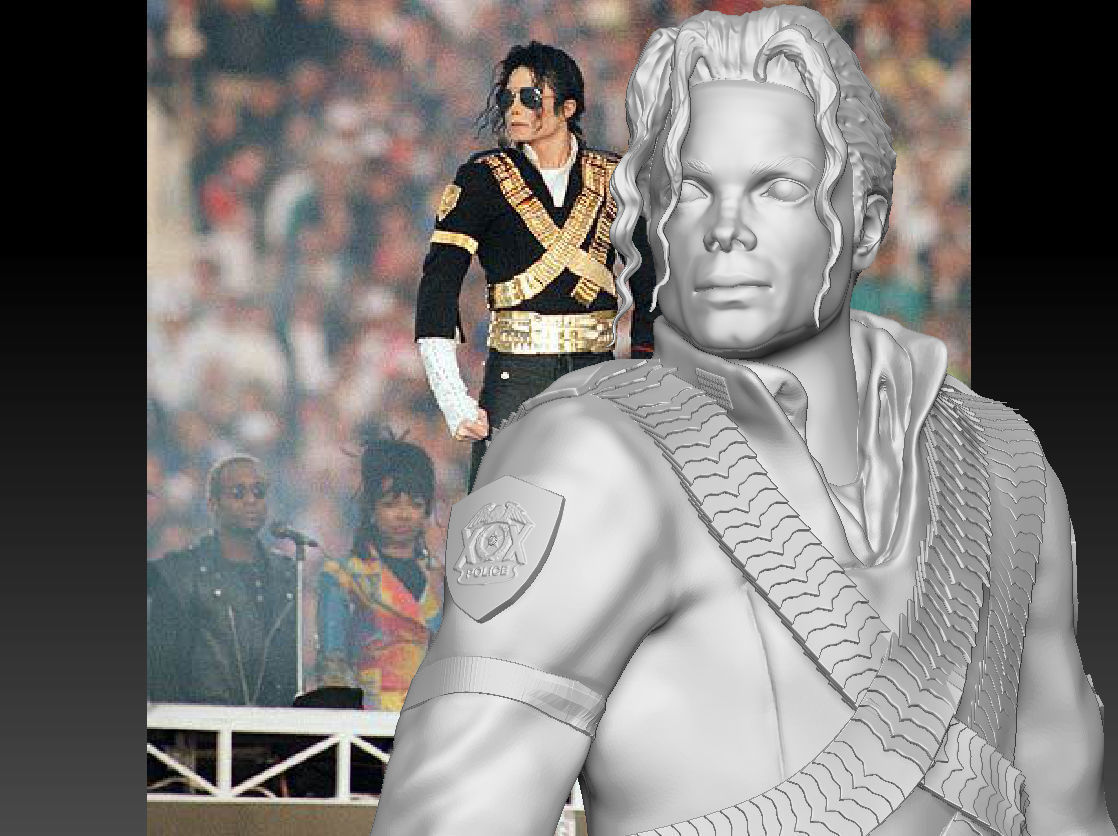 Michael Jackson 3d Model Textured 3d Printable 3D print model_24